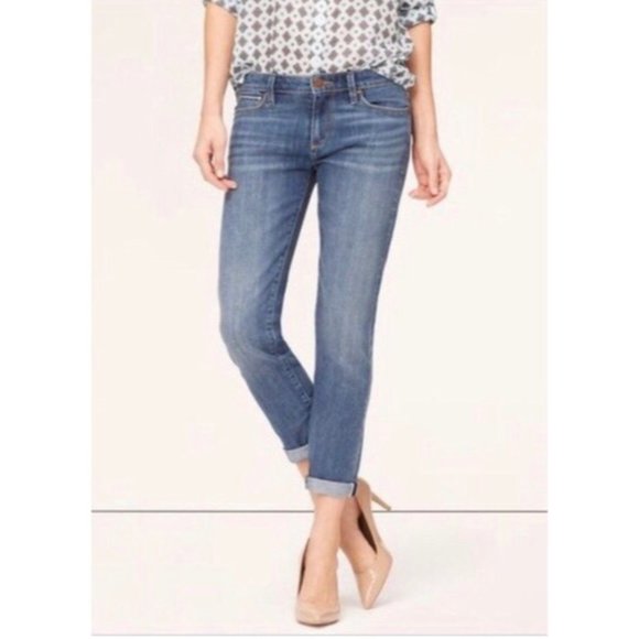 LOFT Relaxed Skinny Jeans in Vintage Wash - Picture 1 of 14